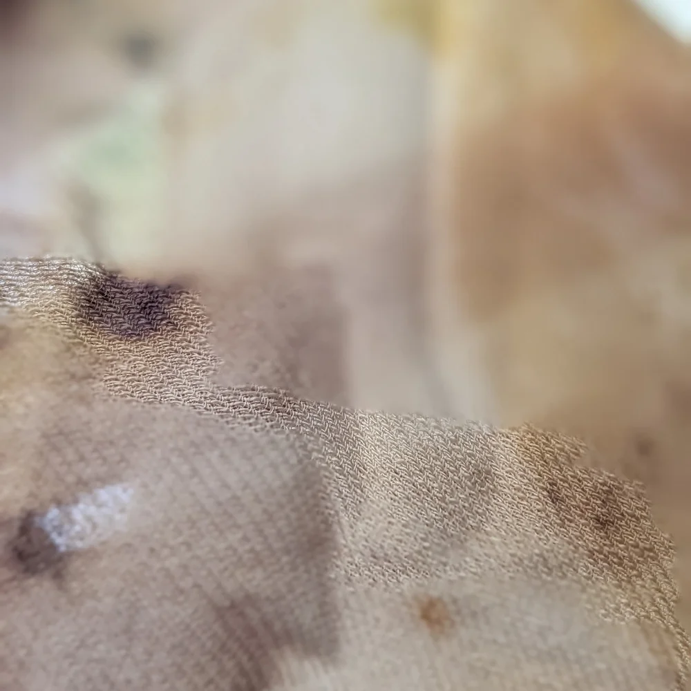 Elegant Eco-Printed Hand Dyed Natural Multicolor Scarf